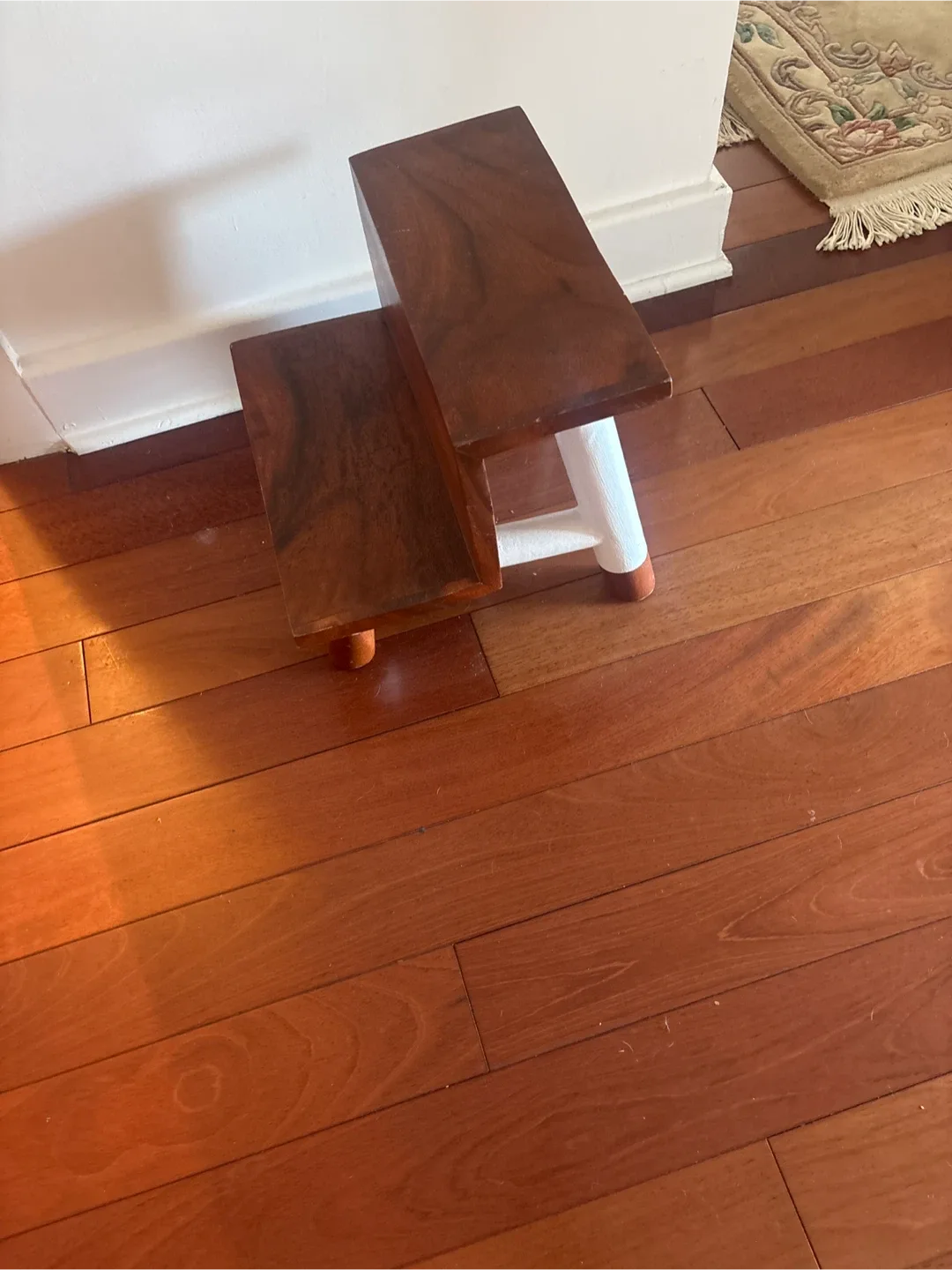 Wooden Two Step Decorative Stool - Brown image indicator(7)