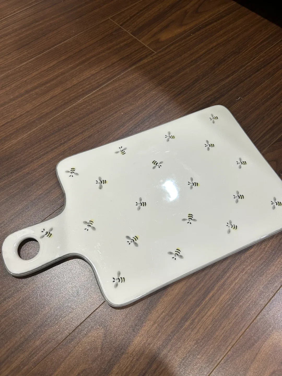 Ceramic glaze bee charcuterie / serving tray thumbnail