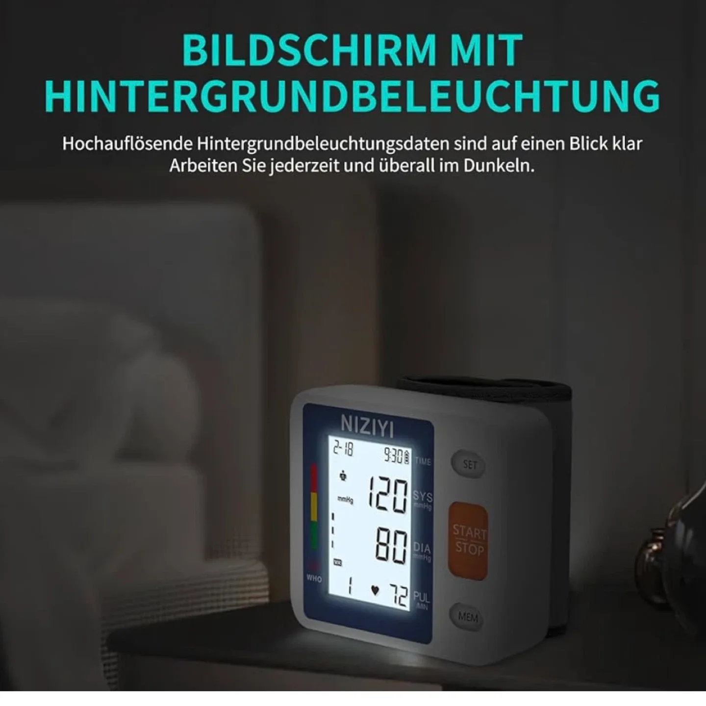 Wrist Blood Pressure Monitor, Blood Pressure Machine image indicator(8)