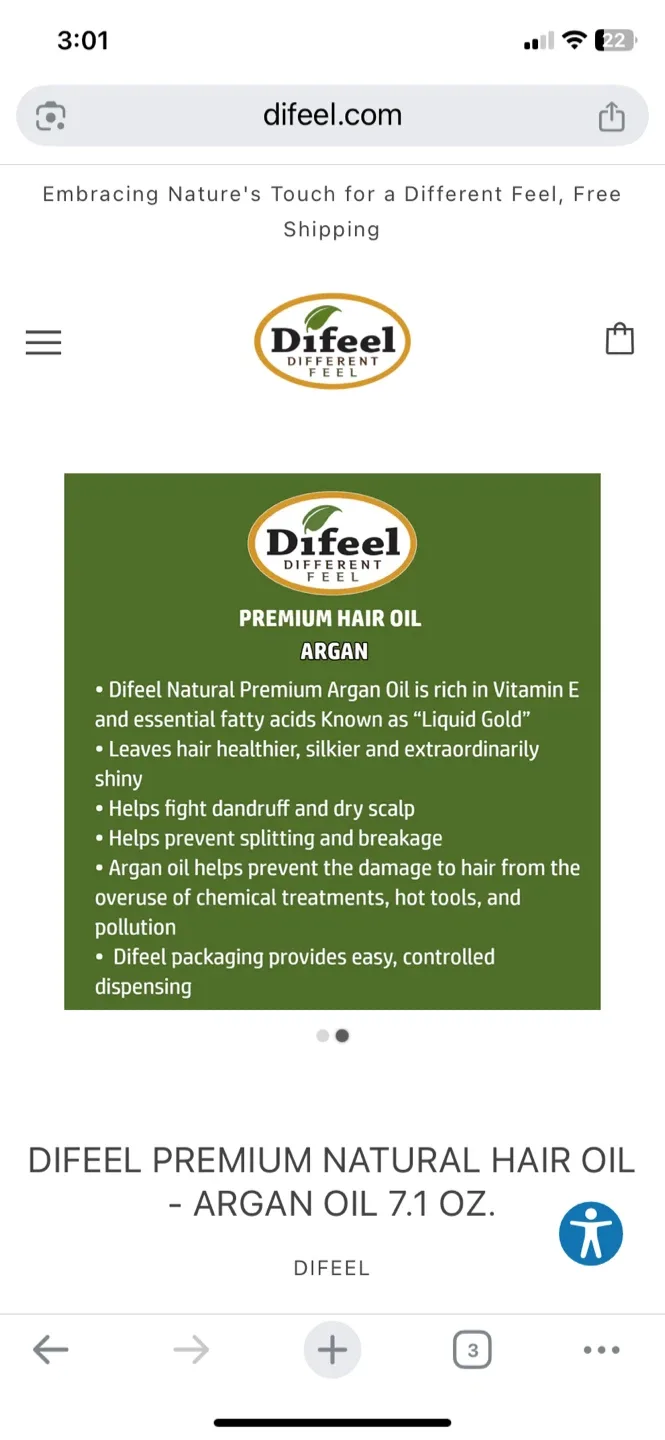 Difeel Argan Premium Hair Oil 75ml image indicator(4)