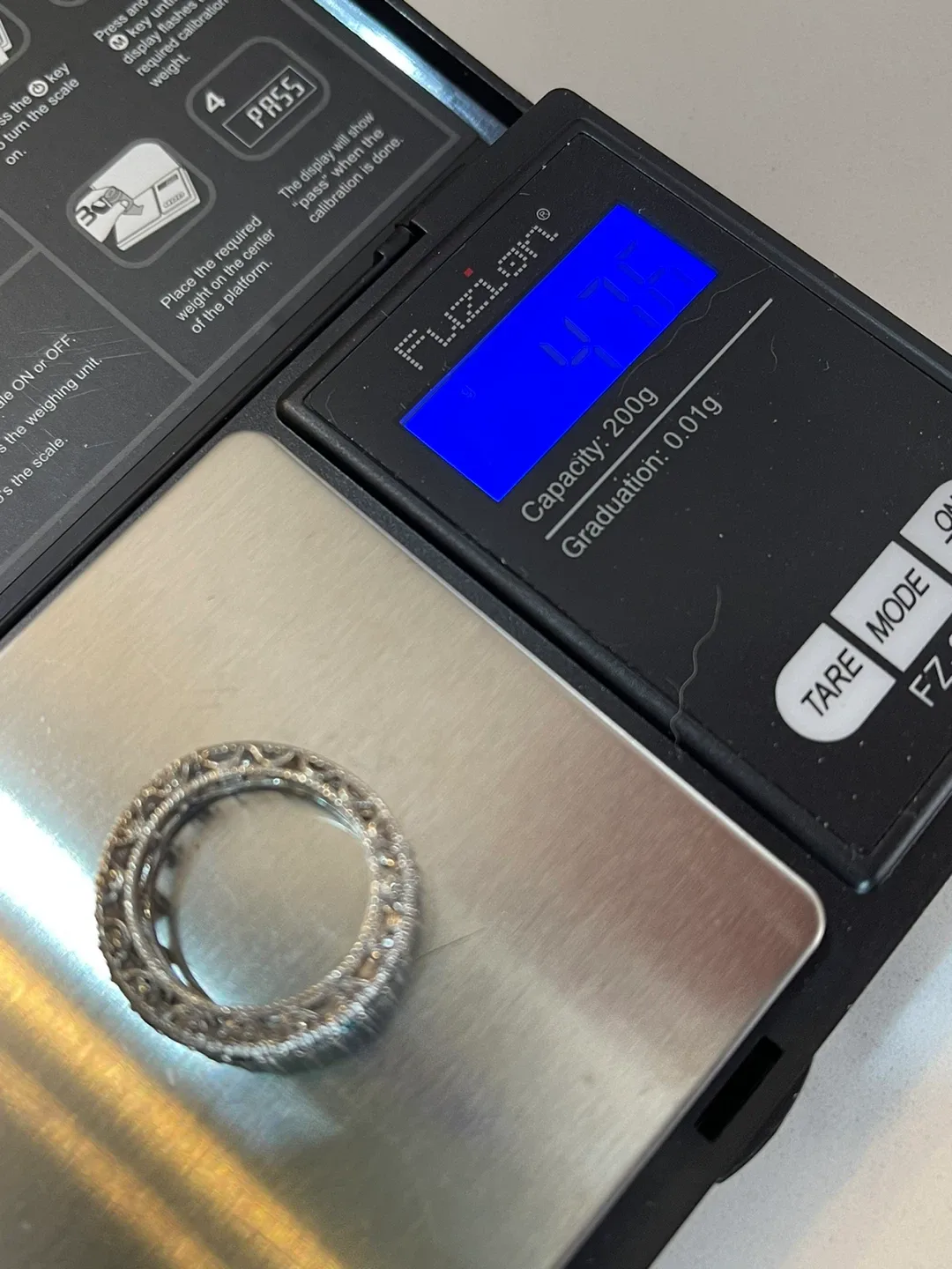 Vintage Style 925  Silver Ring authentic blue full eternity image indicator(2)