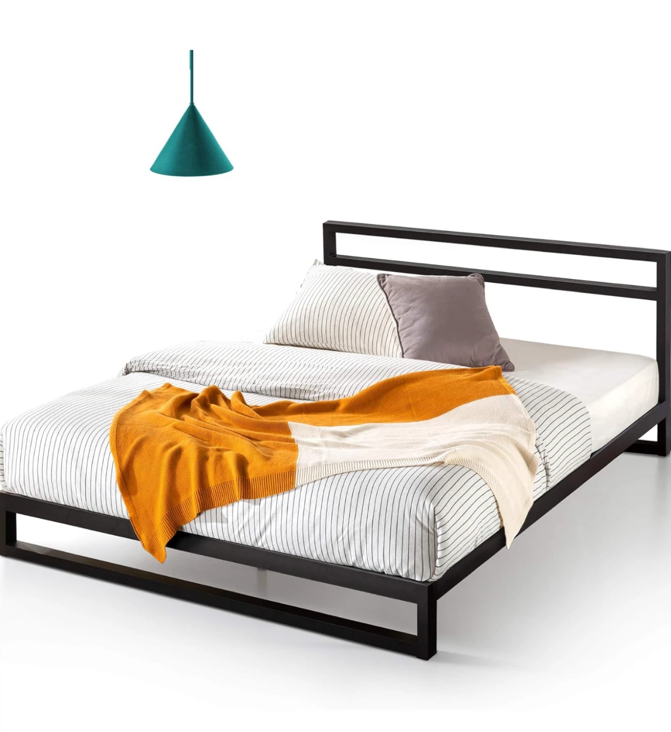 ZINUS Trisha Double Bed Frame with Headboard and Mattress - photo 4