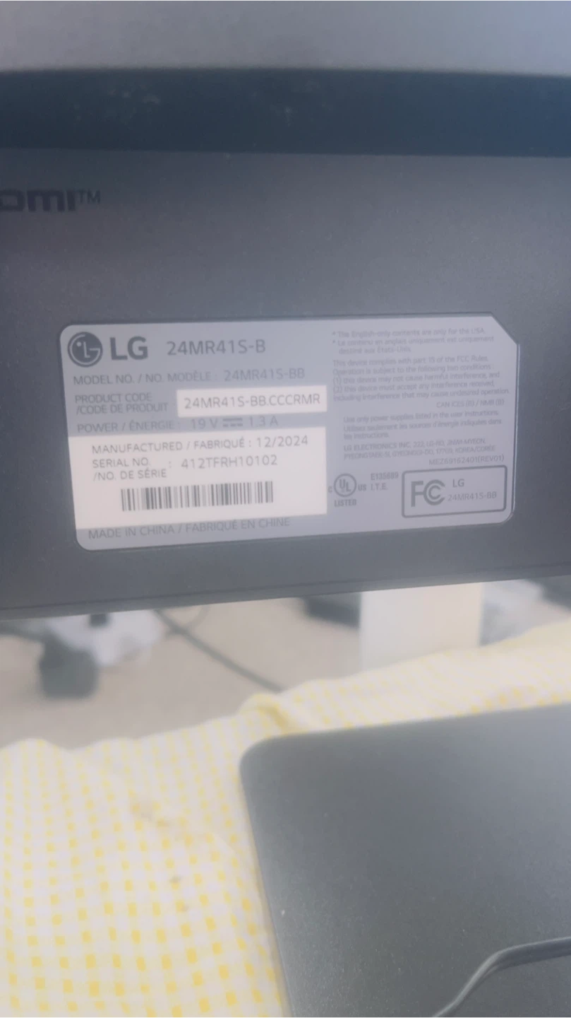 LG 24MR41S-B 24" Monitor & HP White Wired Keyboard - photo 3