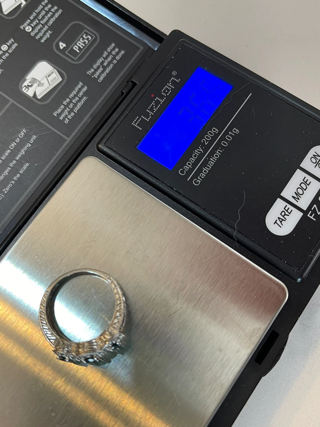 Authentic Blue and white Diamond Ring - photo 2