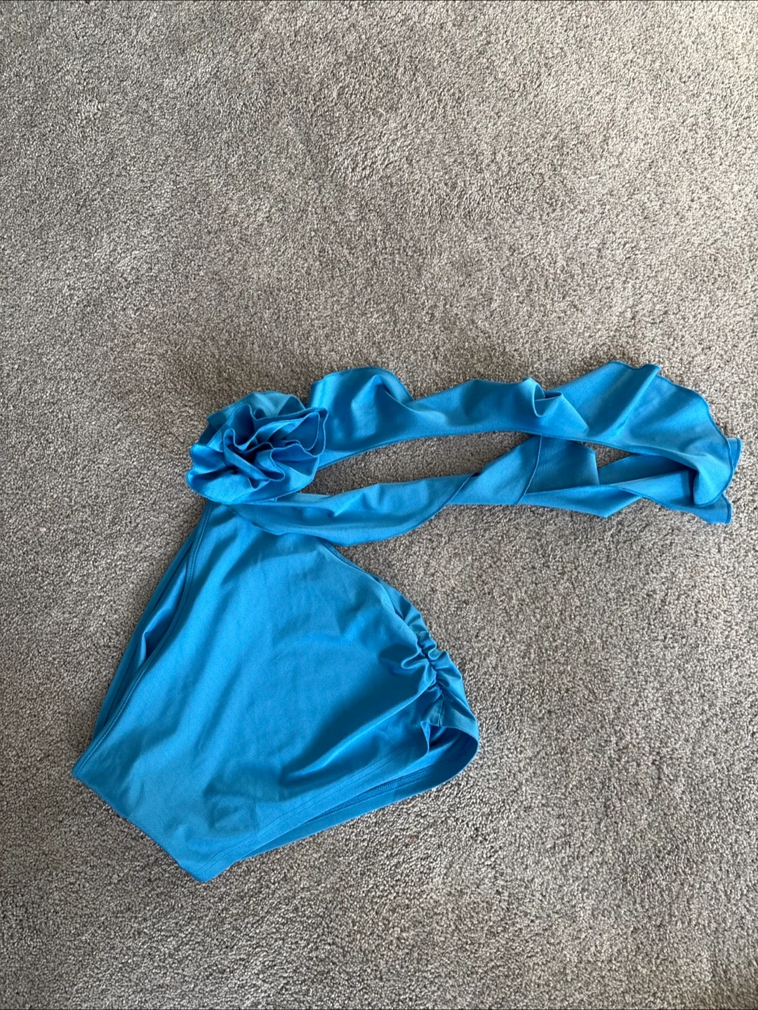 Shein Blue One Shoulder Top Size S image indicator(2)