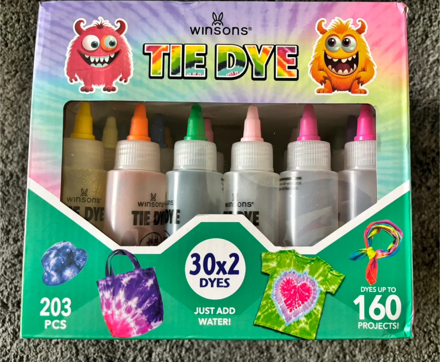 Winsons Tie Dye Rainbow Kit - 203 Pcs 🥕 thumbnail