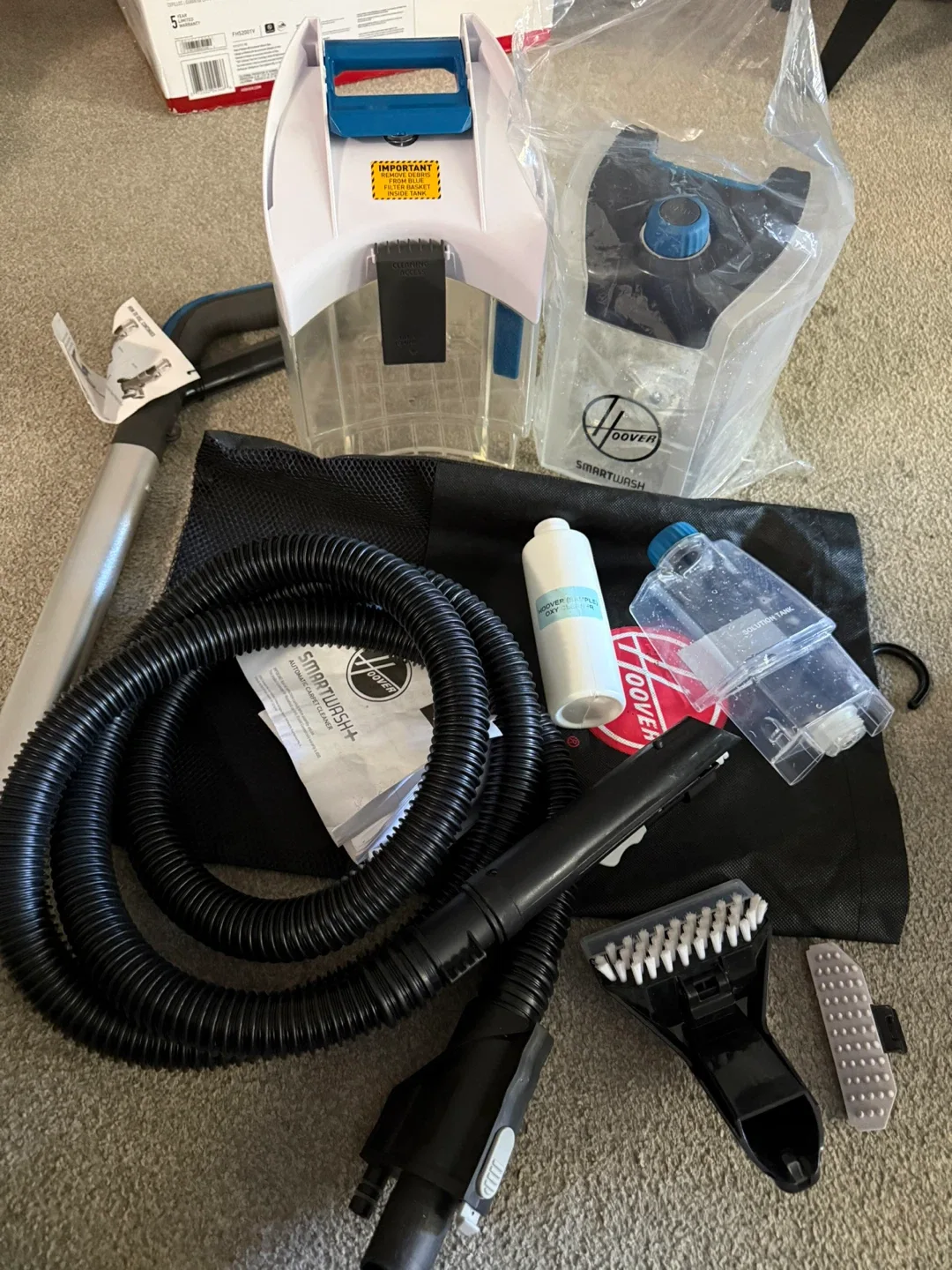 LIKE NEW Hoover Smartwash Carpet Cleaner image indicator(5)