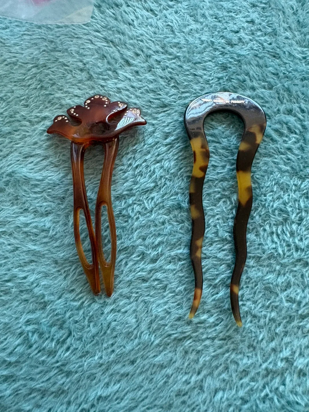 Vintage Hand Made in France Hair Forks thumbnail