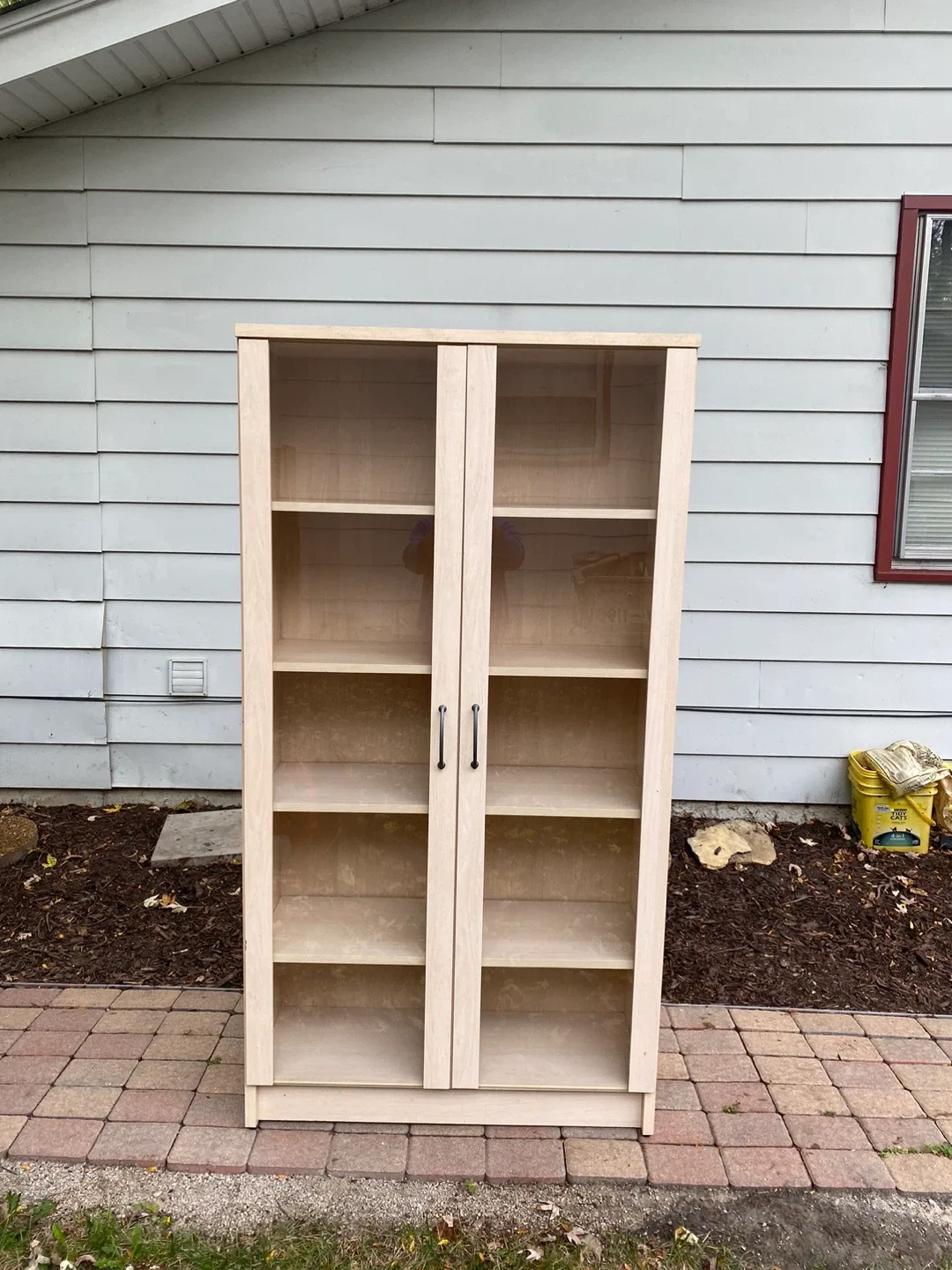 Light Wood Bookshelf Cabinet - 73" Height image indicator(9)