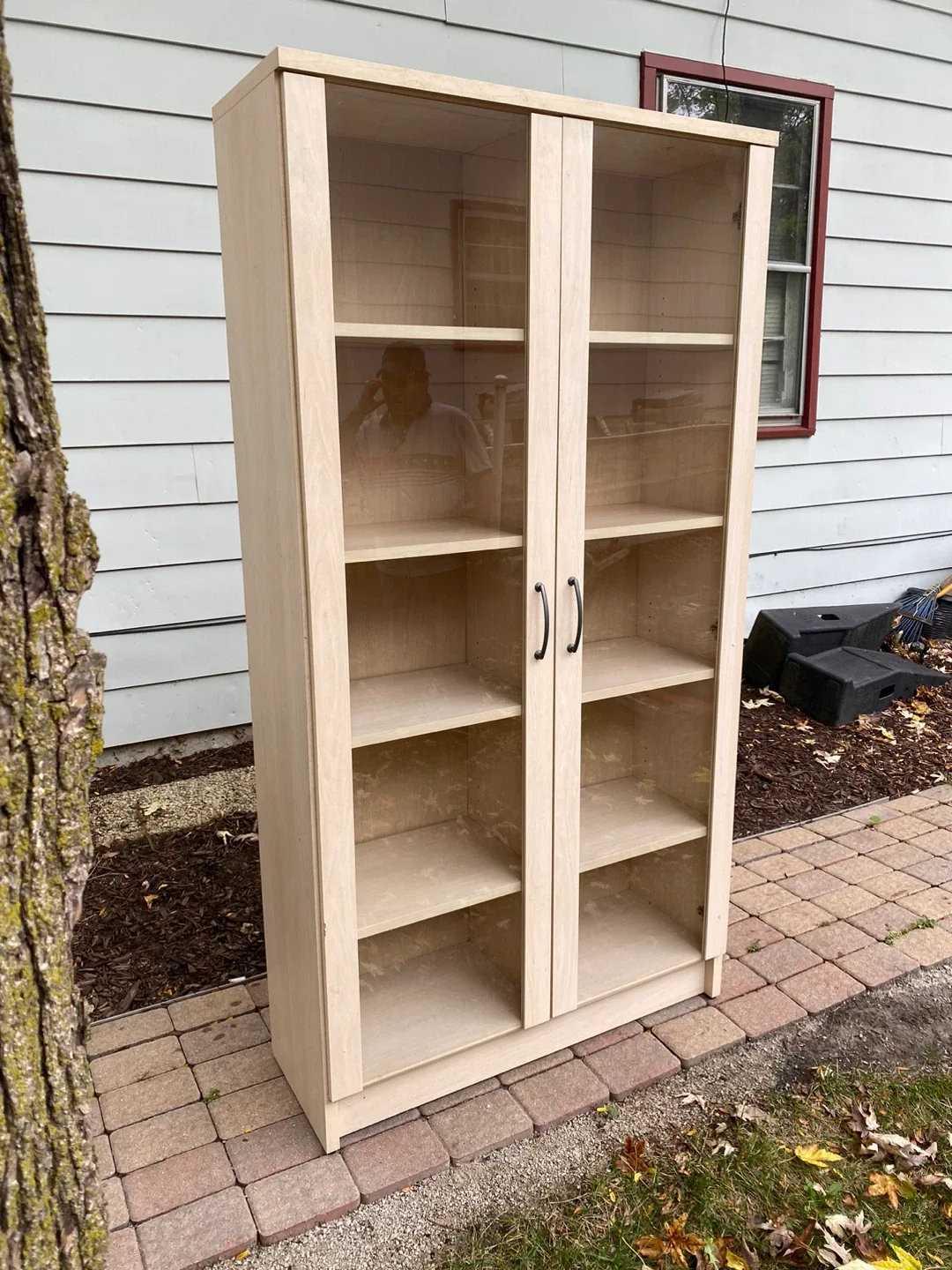 Light Wood Bookshelf Cabinet - 73" Height image indicator(7)