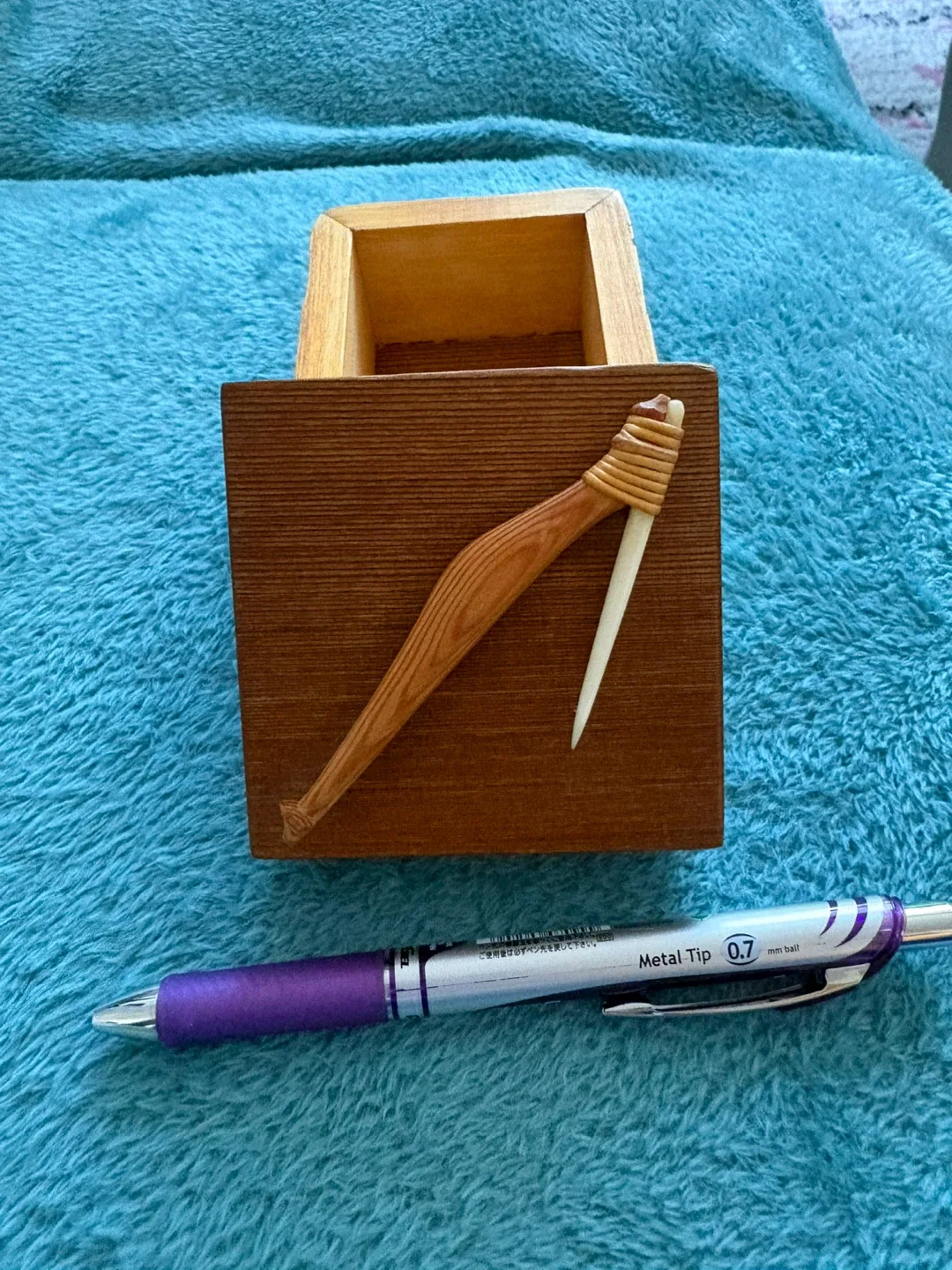 Handmade Wooden Box with Carved Detail thumbnail