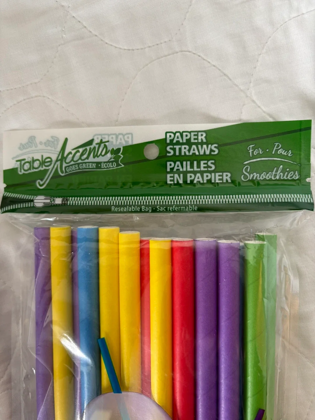 Brand new in package colourful strong Paper Straws - 25 pcs image indicator(2)