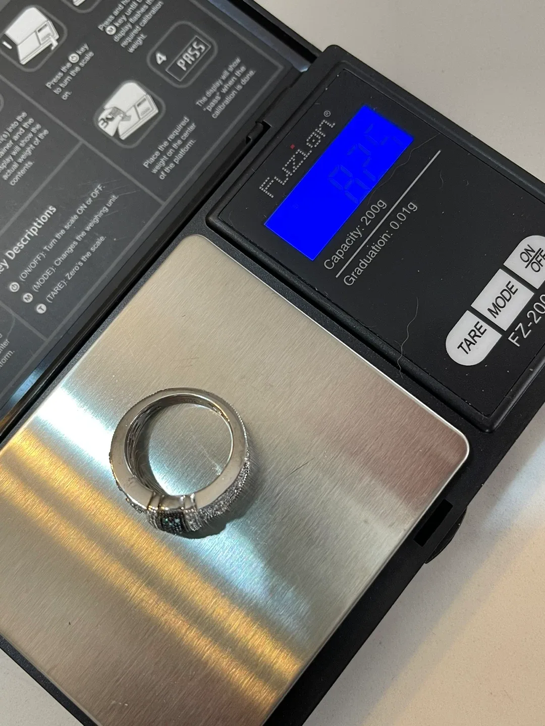 Authentic blue and white Diamond Ring image indicator(2)