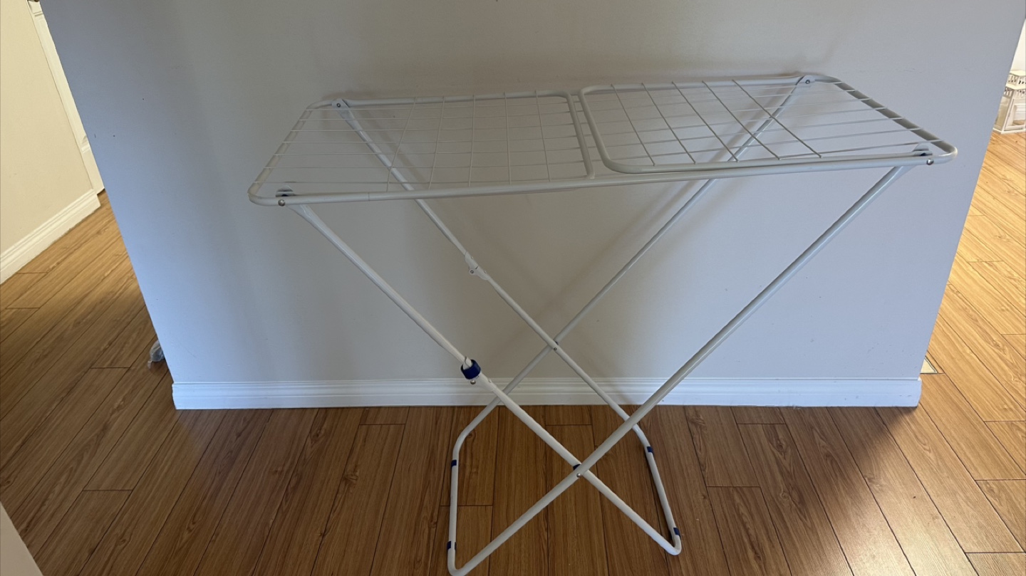 White Folding Clothes Drying Rack