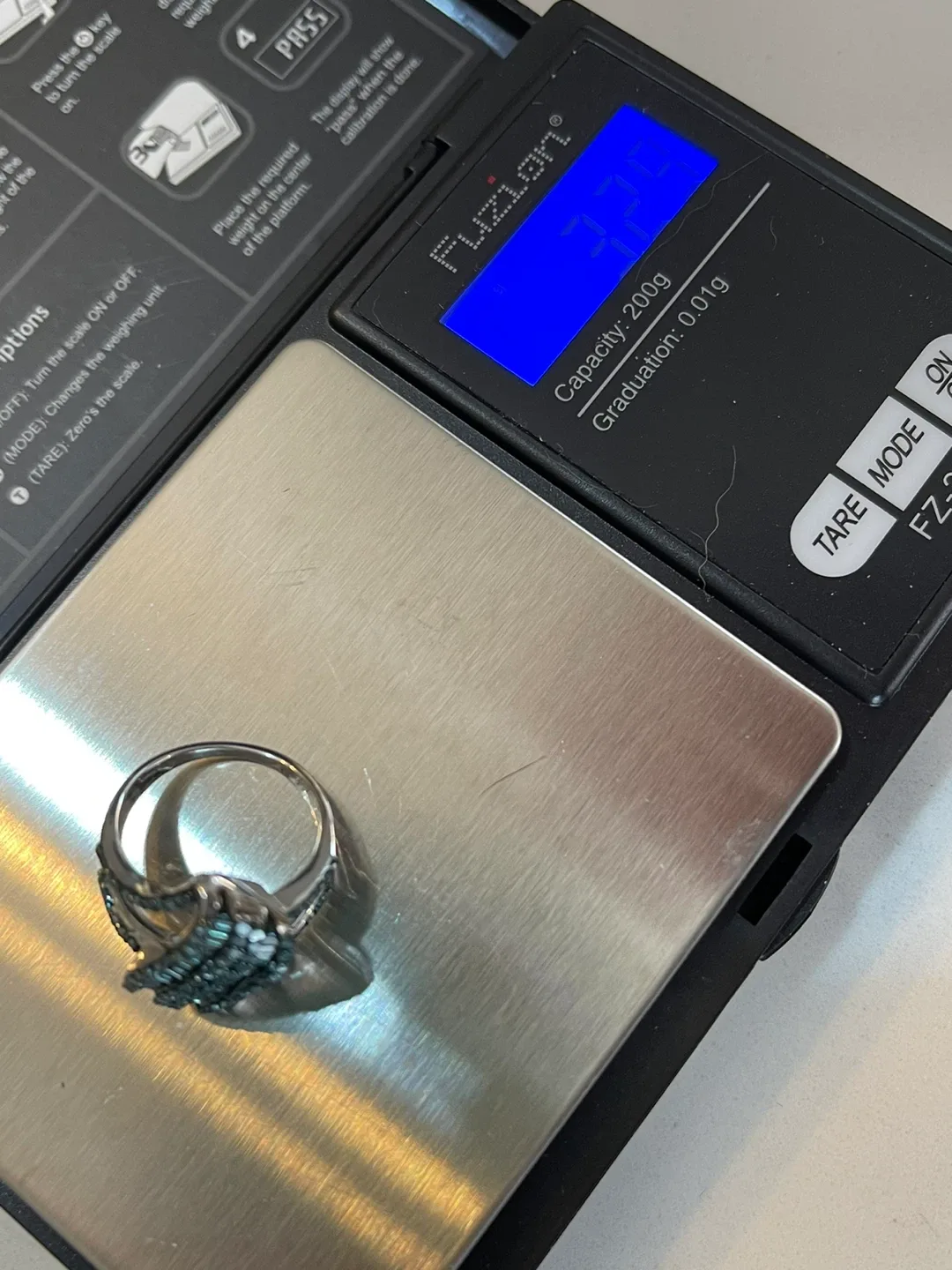 Fashion Ring with Blue and white, authentic diamonds image indicator(2)