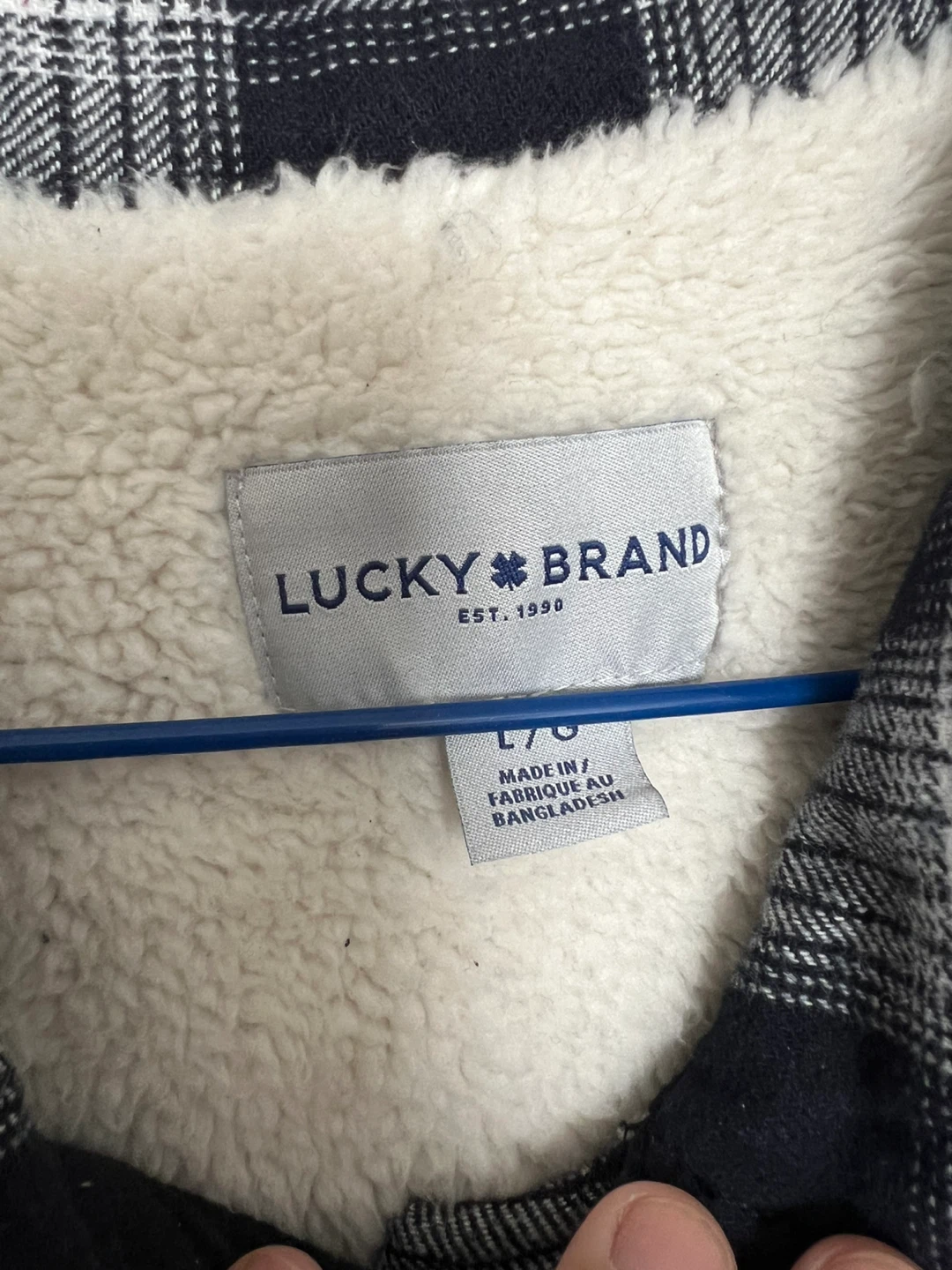 Lucky Brand Plaid Sherpa Lined Shirt Jacket - Size L - photo 5