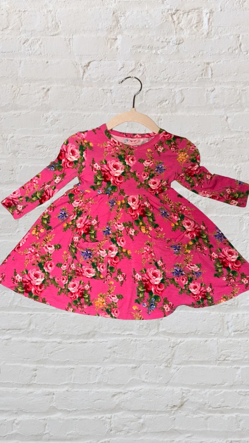 Angel Dear Bamboo Floral Print Twirly Dress image indicator(2)