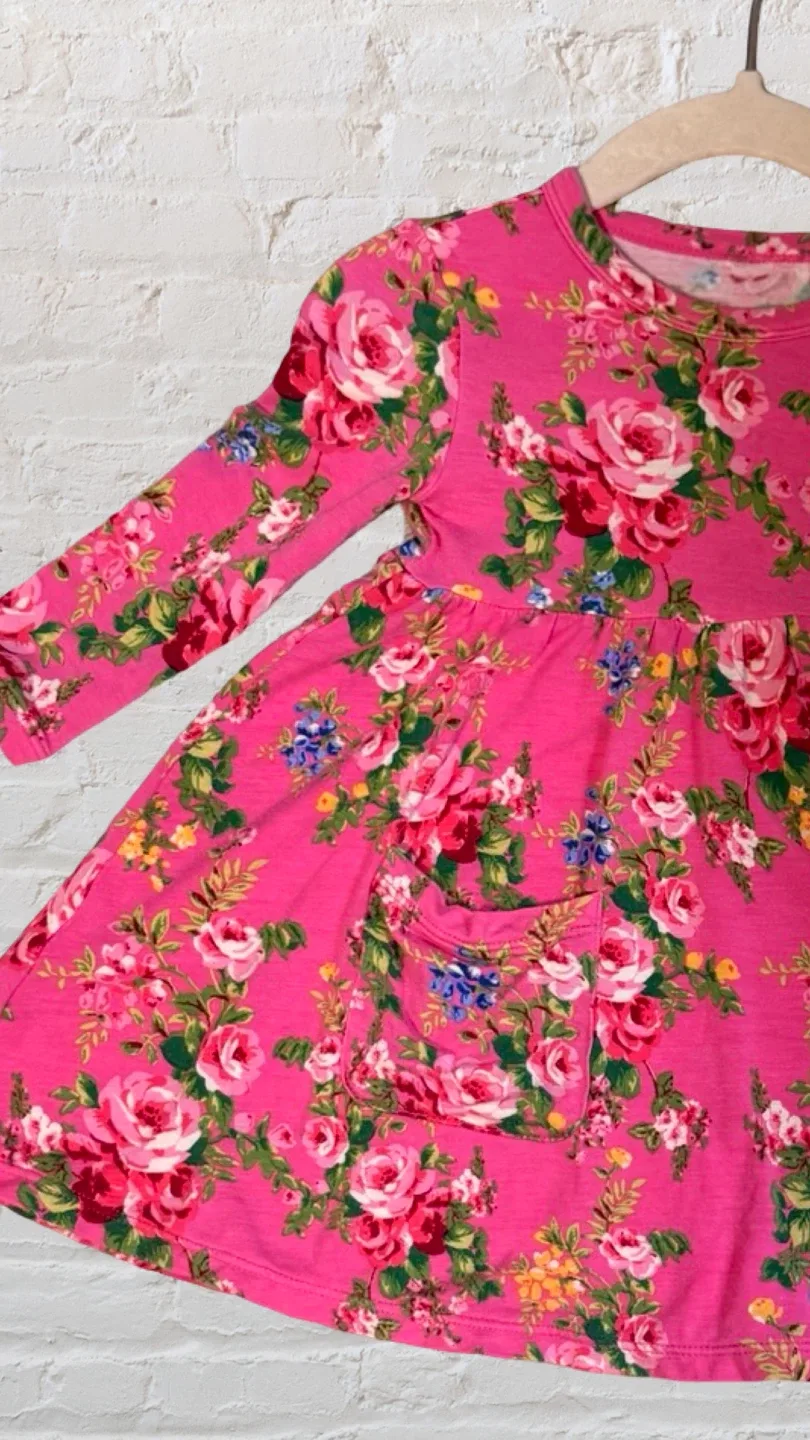 Angel Dear Bamboo Floral Print Twirly Dress image indicator(3)