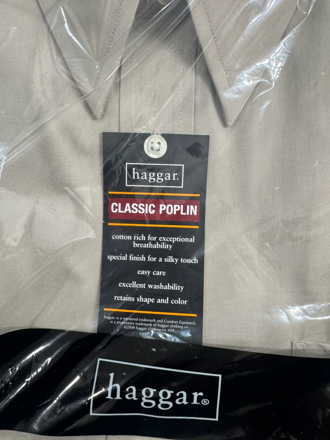 New Haggar Classic Poplin Shirt - 18 1/2 34-35 - photo 2