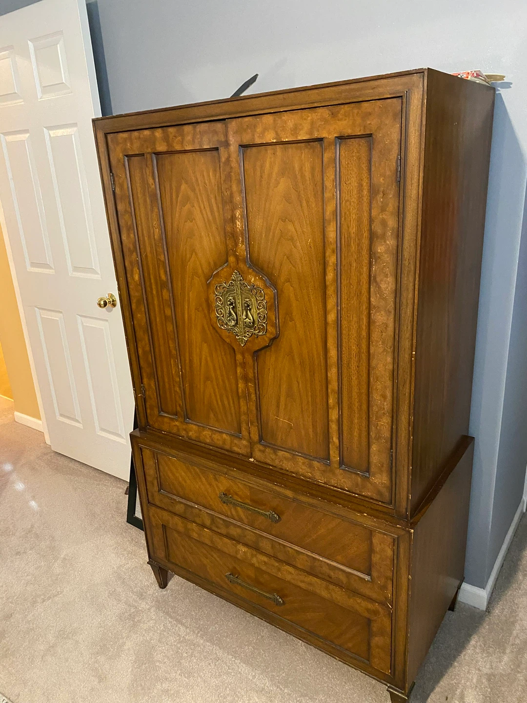 Vintage Wood Dresser with Mirrors & Armoire - photo 5