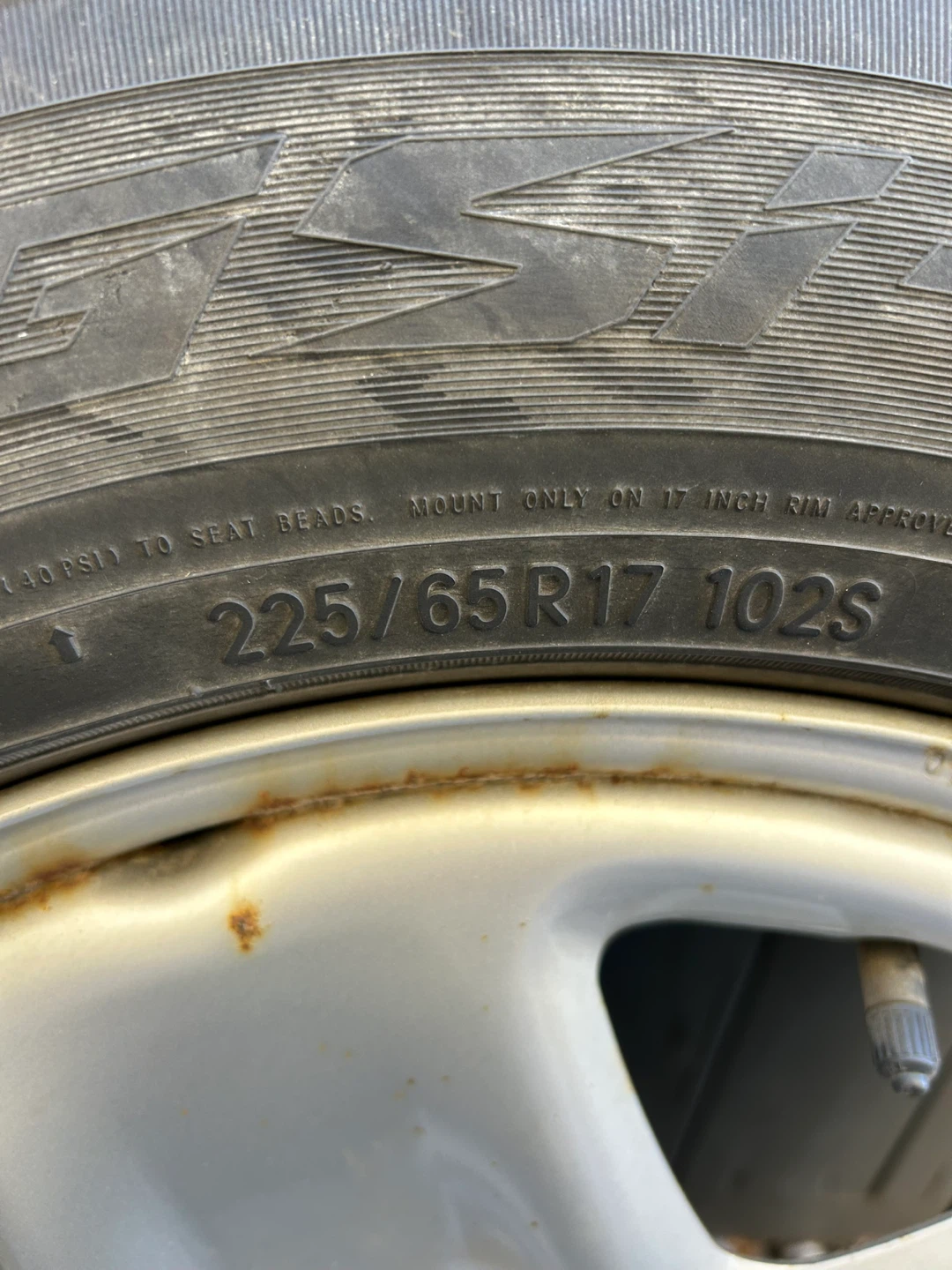 FST 225/65R17 102S Winter Tire on Mazda Rim
