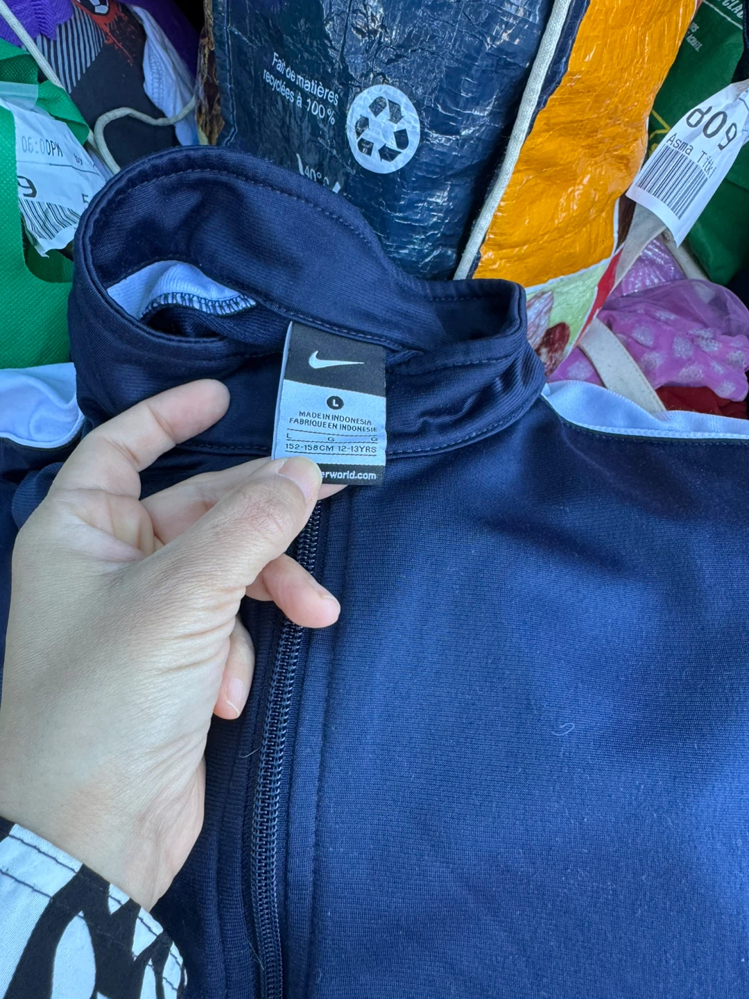 Nike Navy Blue Track Jacket - Size L - photo 3