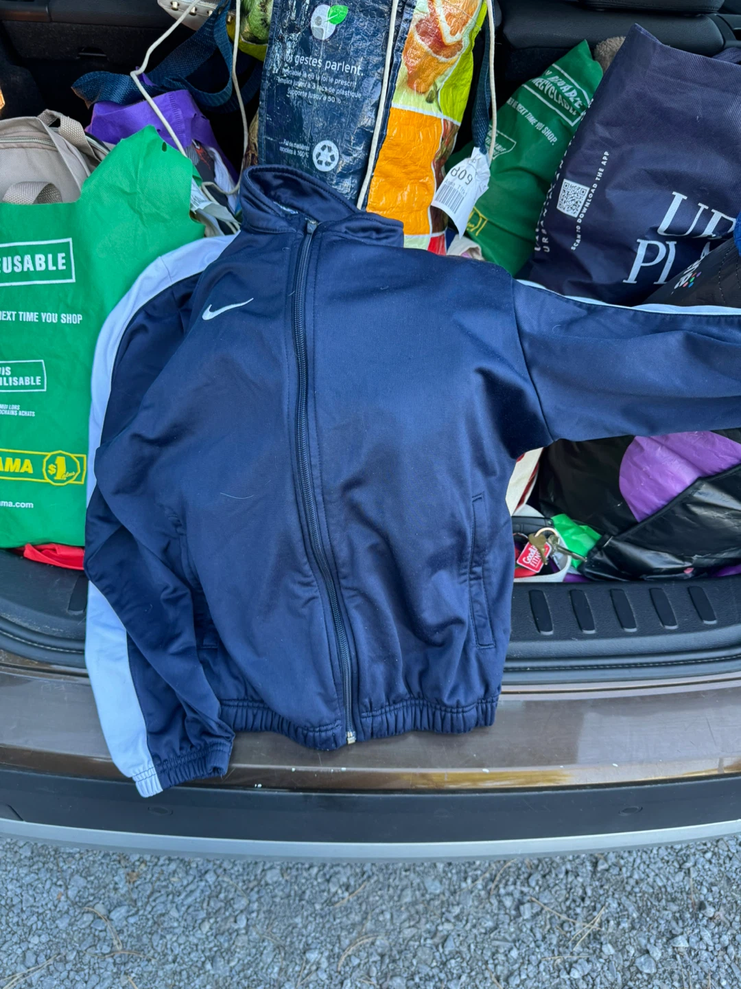Nike Navy Blue Track Jacket - Size L
