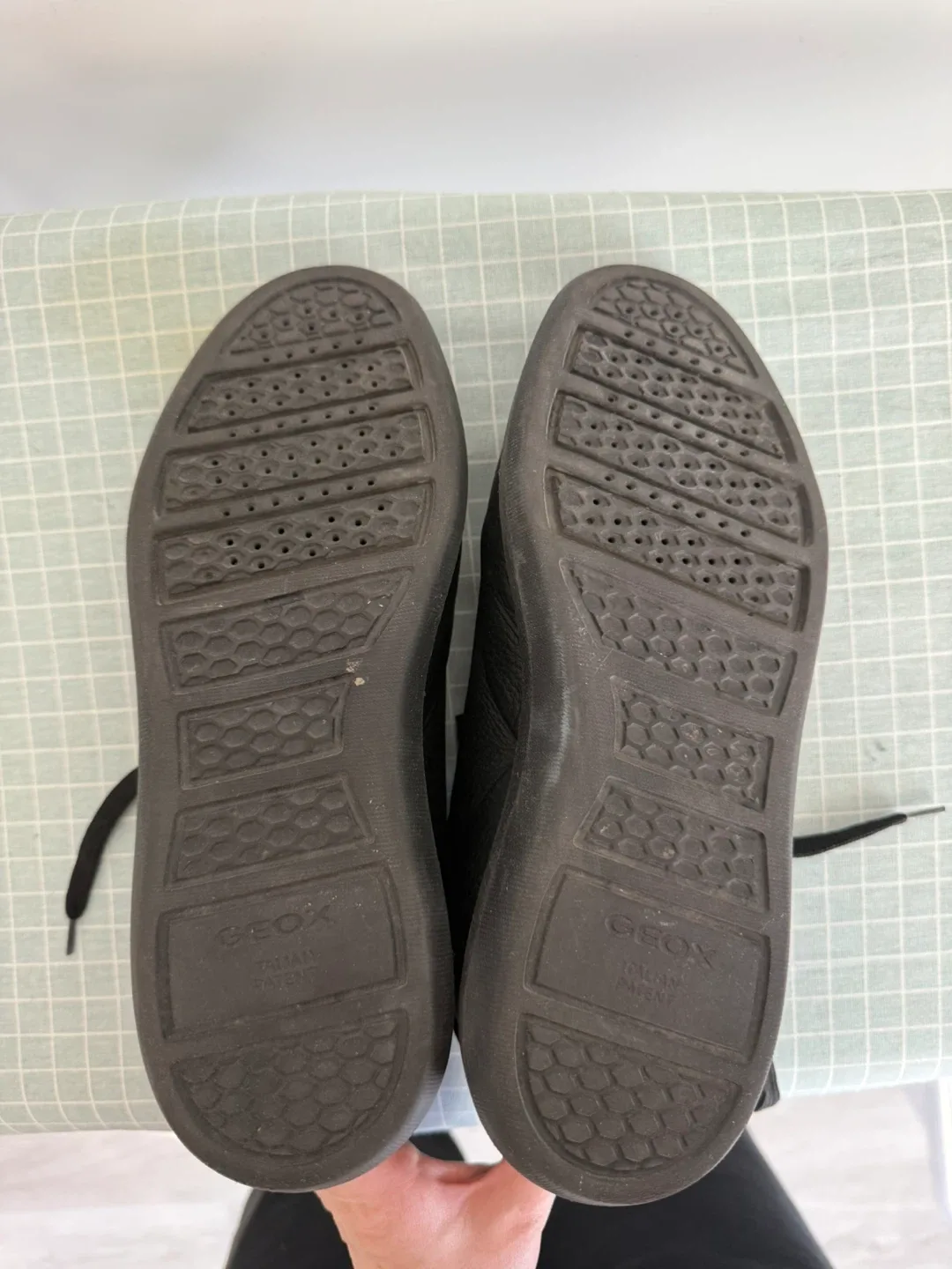 Geox Black Leather Sneakers, Size 6 image indicator(3)