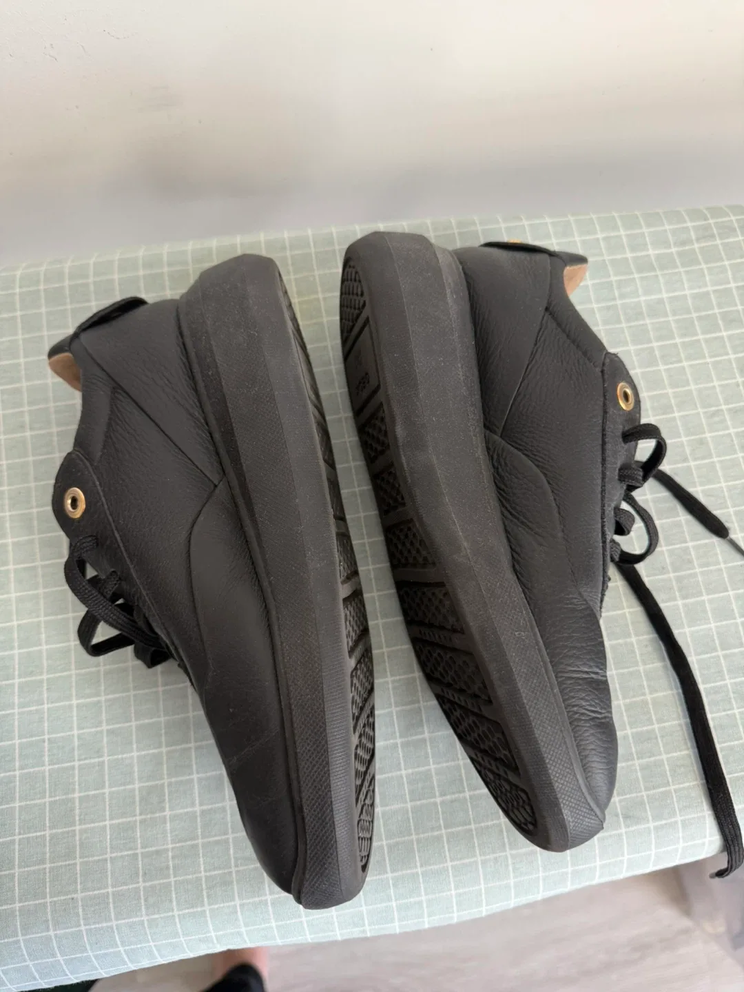 Geox Black Leather Sneakers, Size 6 image indicator(2)