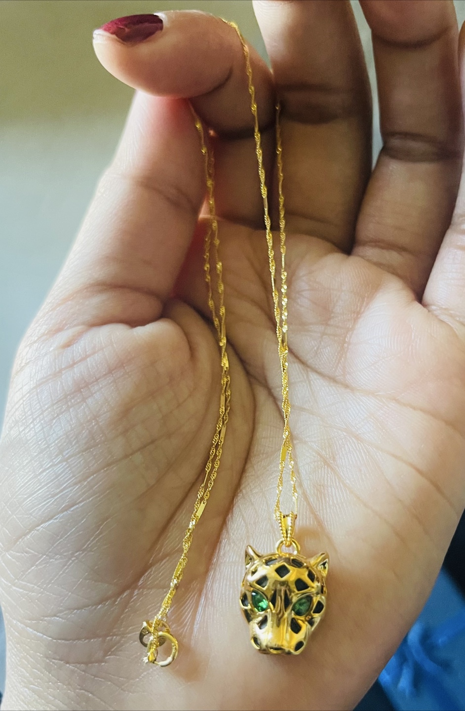 18K Gold Panther Pendant Necklace - photo 3