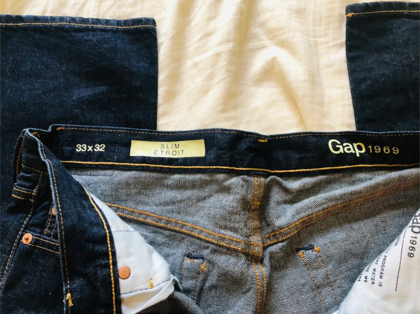 Gap 1969 Slim Étroit Jeans 33x32 image indicator(2)