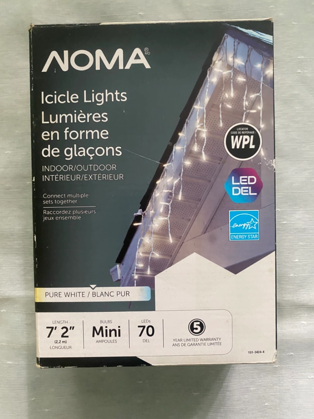 NOMA Icicle Lights - 7' 2" Mini - Pure White
