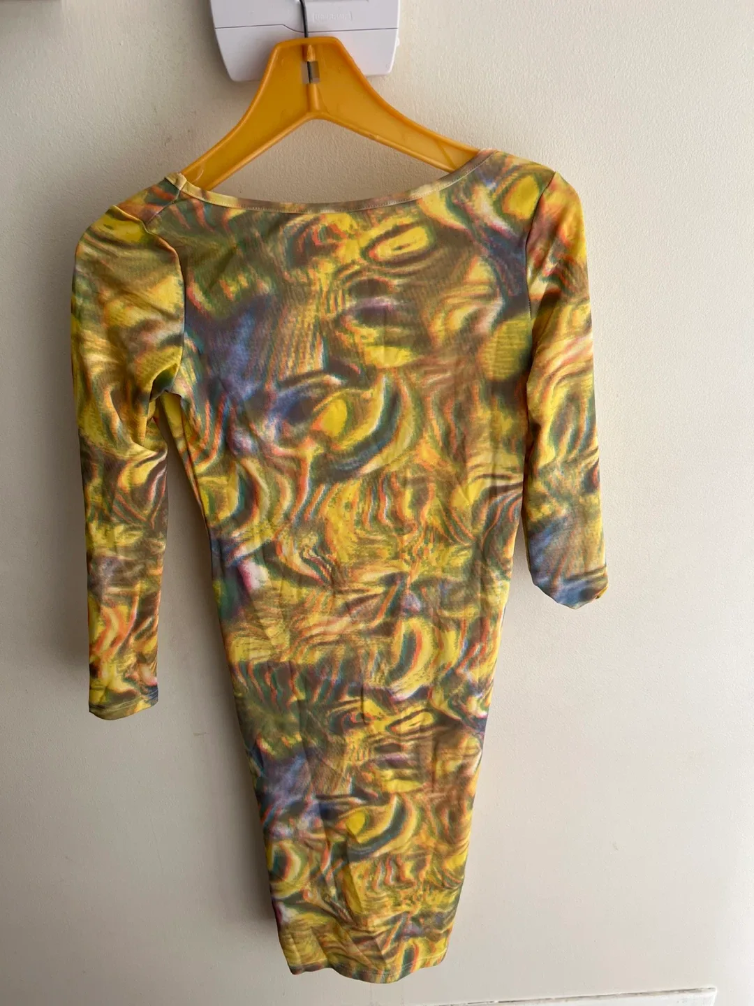 Yellow Patterned Mini Dress thumbnail