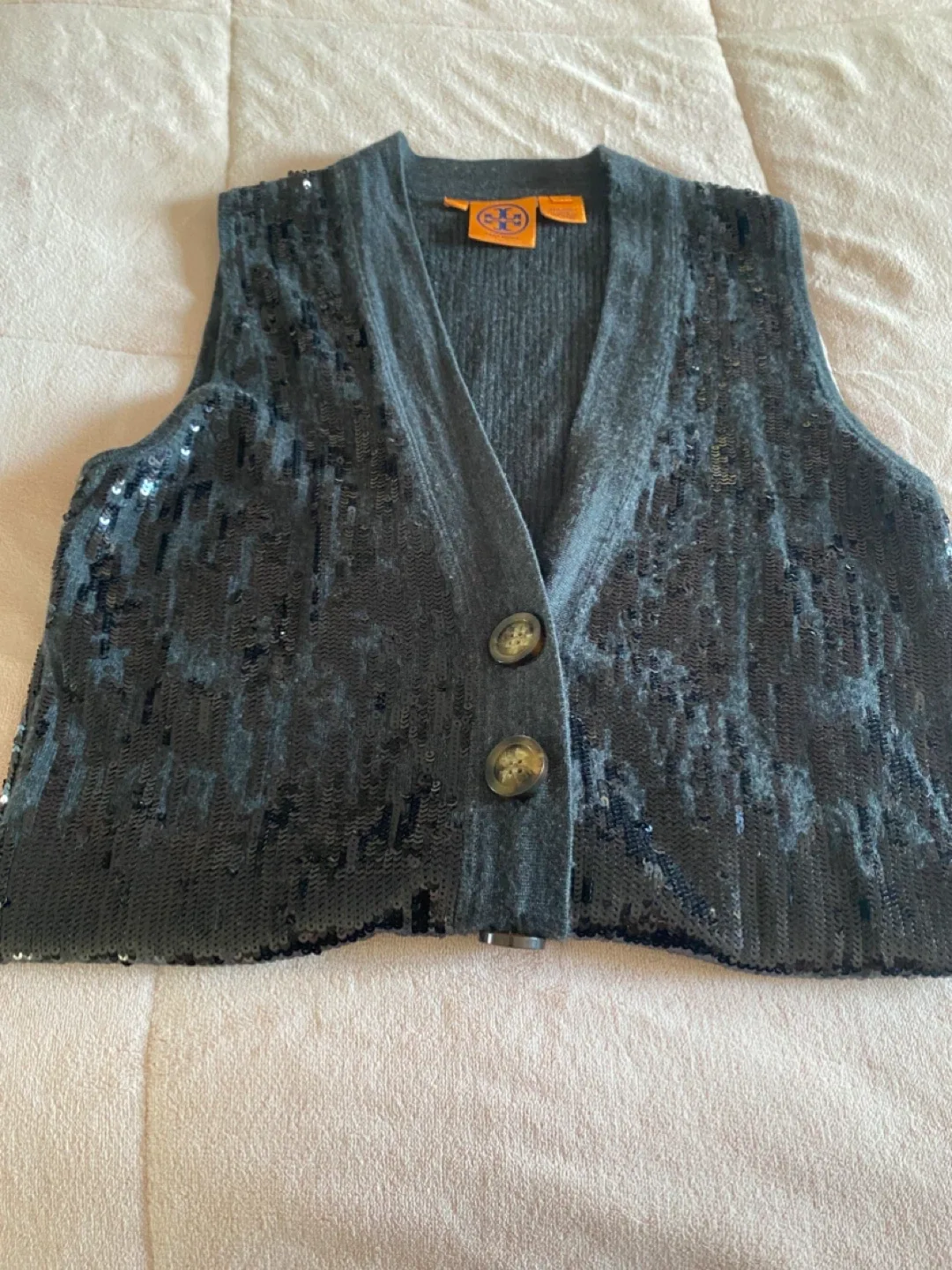 Tory Burch Sequin Embellished Sweater Vest image indicator(2)