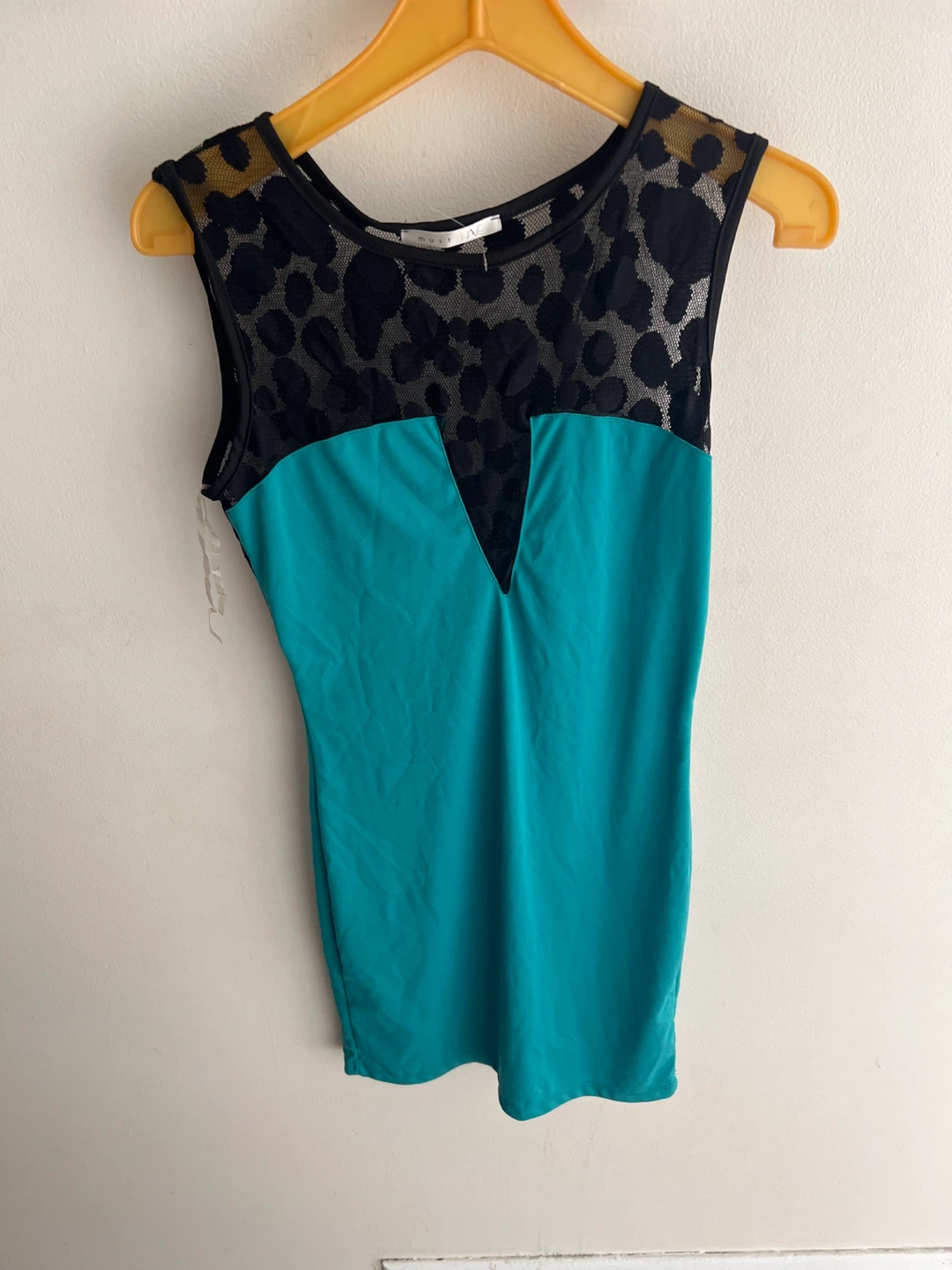 Dress Turquoise & Black, Size Small