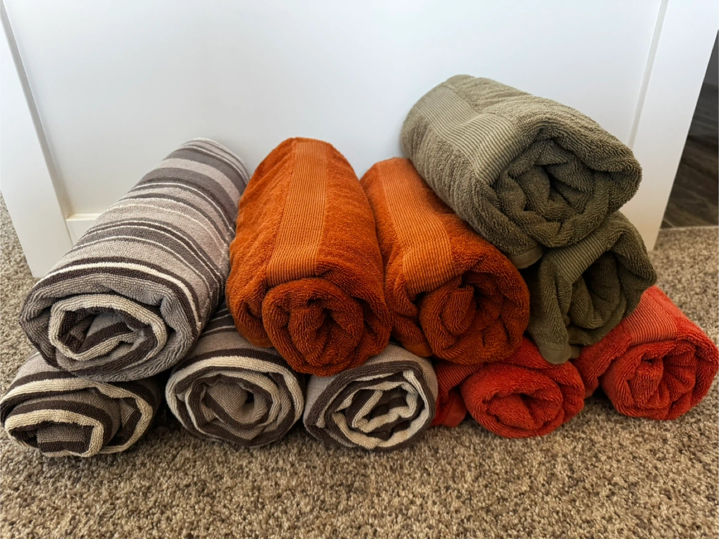 Assorted Colour Bath Towels