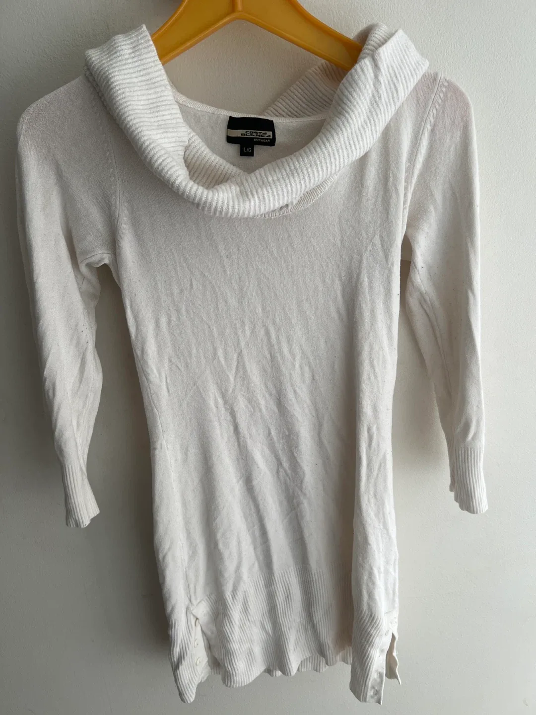 Costa Blanca Cream Cowl Neck Sweater - L/G thumbnail