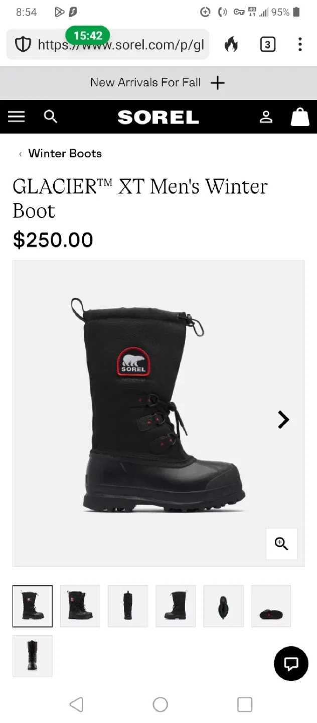 $280 Sorel Glacier XT Men's Winter Boots - Size 11 image indicator(5)