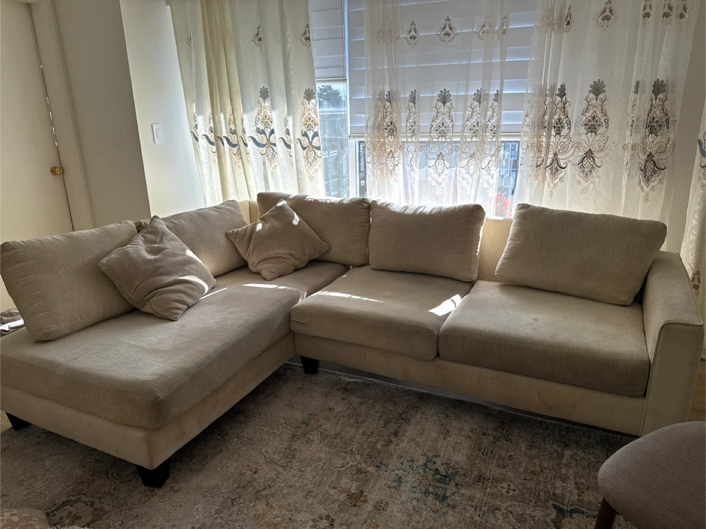 Beige Sectional Sofa - photo 2