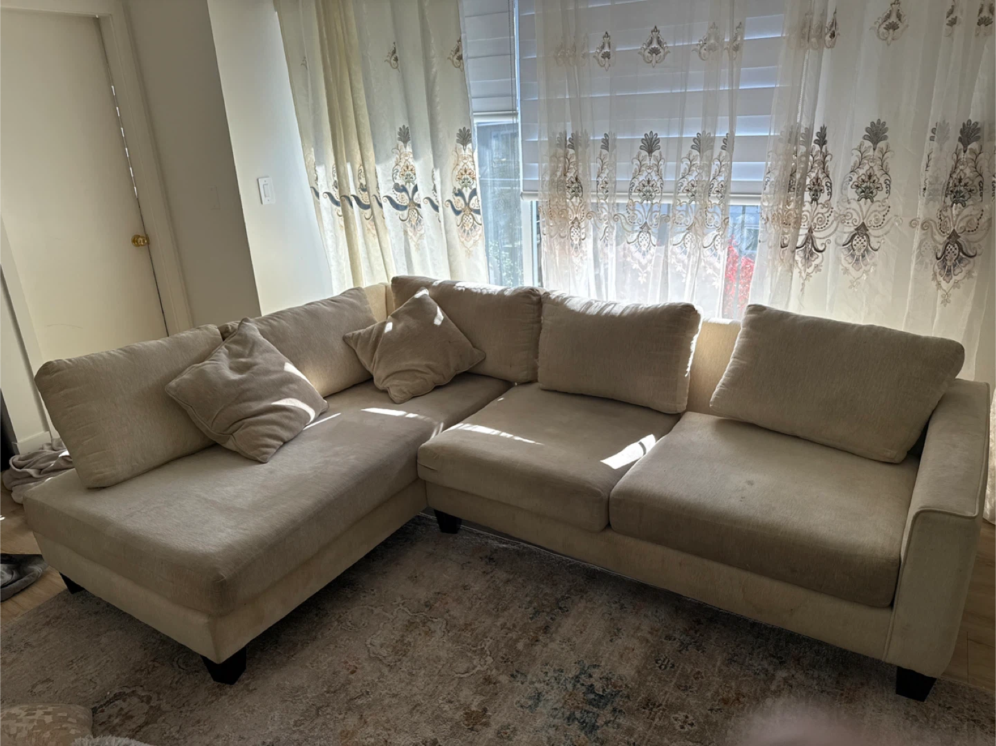 Beige Sectional Sofa - photo 3