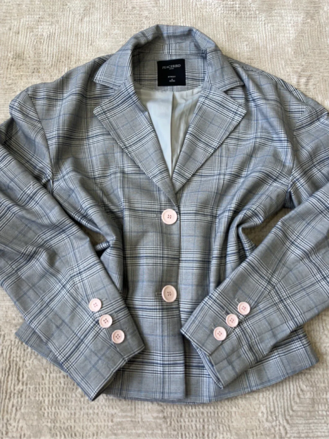 Peacebird Women's Plaid Blazer - Size S thumbnail