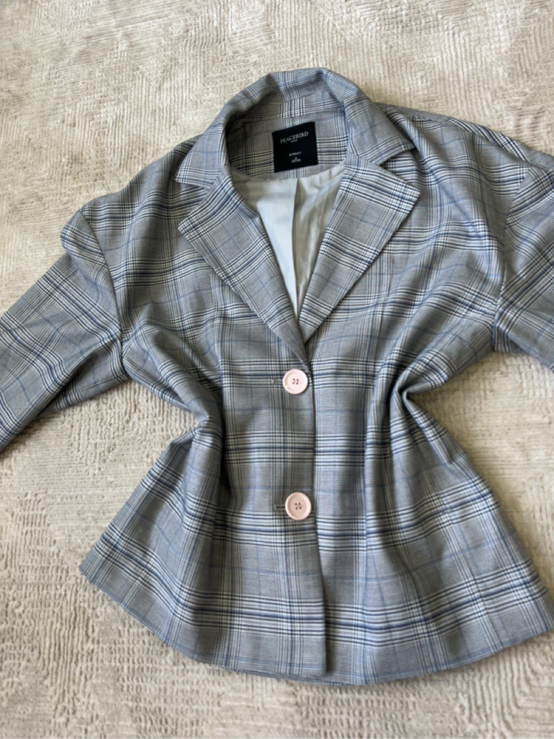 Peacebird Women's Plaid Blazer - Size S - photo 2