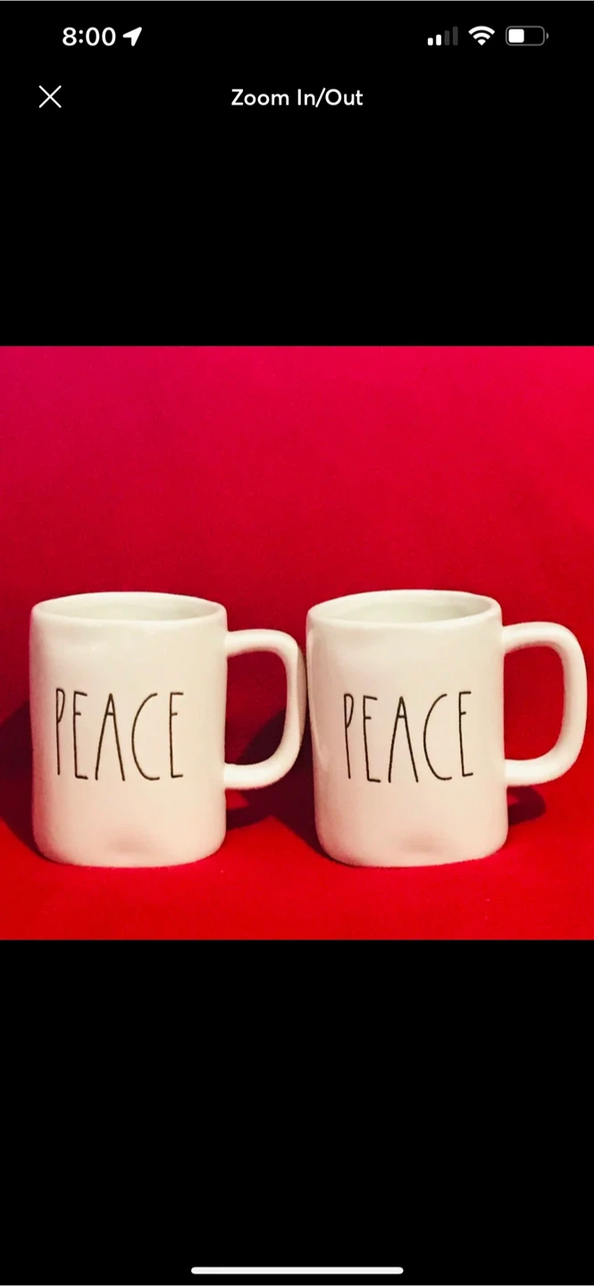 Rae Dunn Peace Mugs - Set of 2 brand new