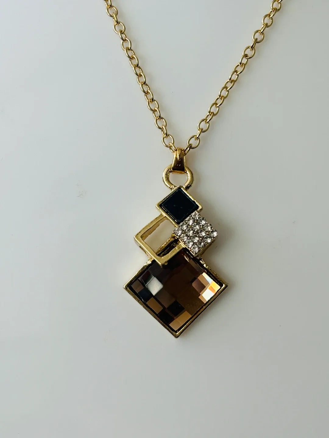 Beautiful Necklace & Earring Set - Brown & Gold image indicator(4)