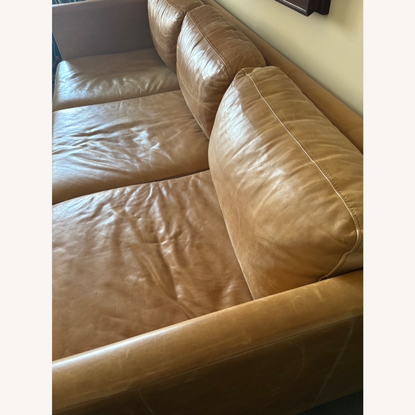 west elm Crate & Barrel Gather Leather Sofa - photo 2