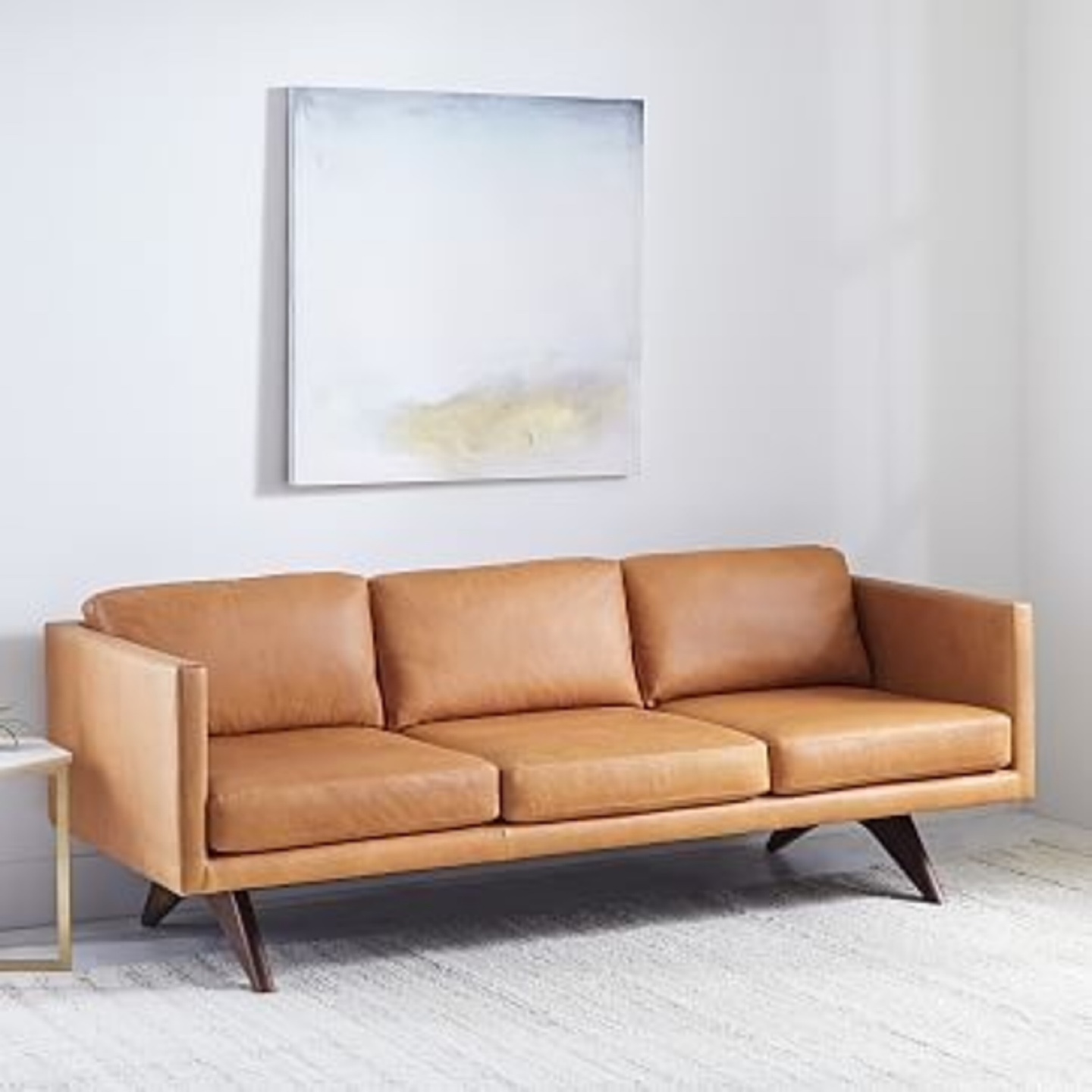 west elm Crate & Barrel Gather Leather Sofa
