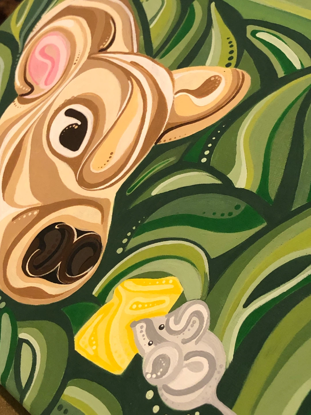 Cow and mouse painting - photo 3