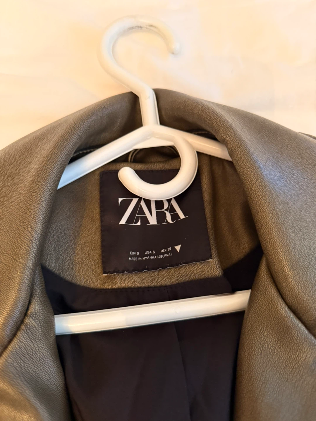 Zara Faux Leather Biker Jacket - Size Small - photo 3