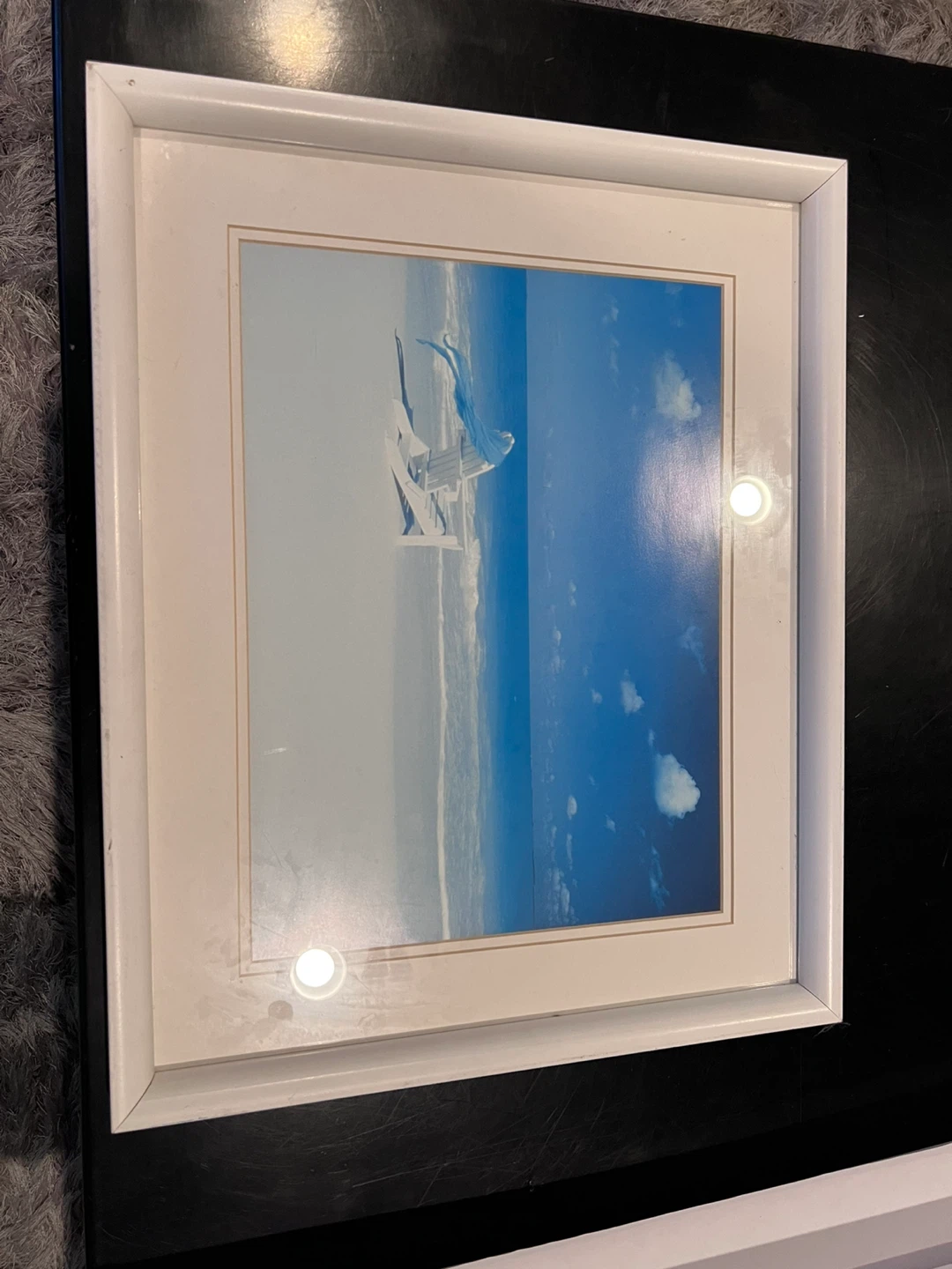 Ocean beach picture in white frame - photo 2