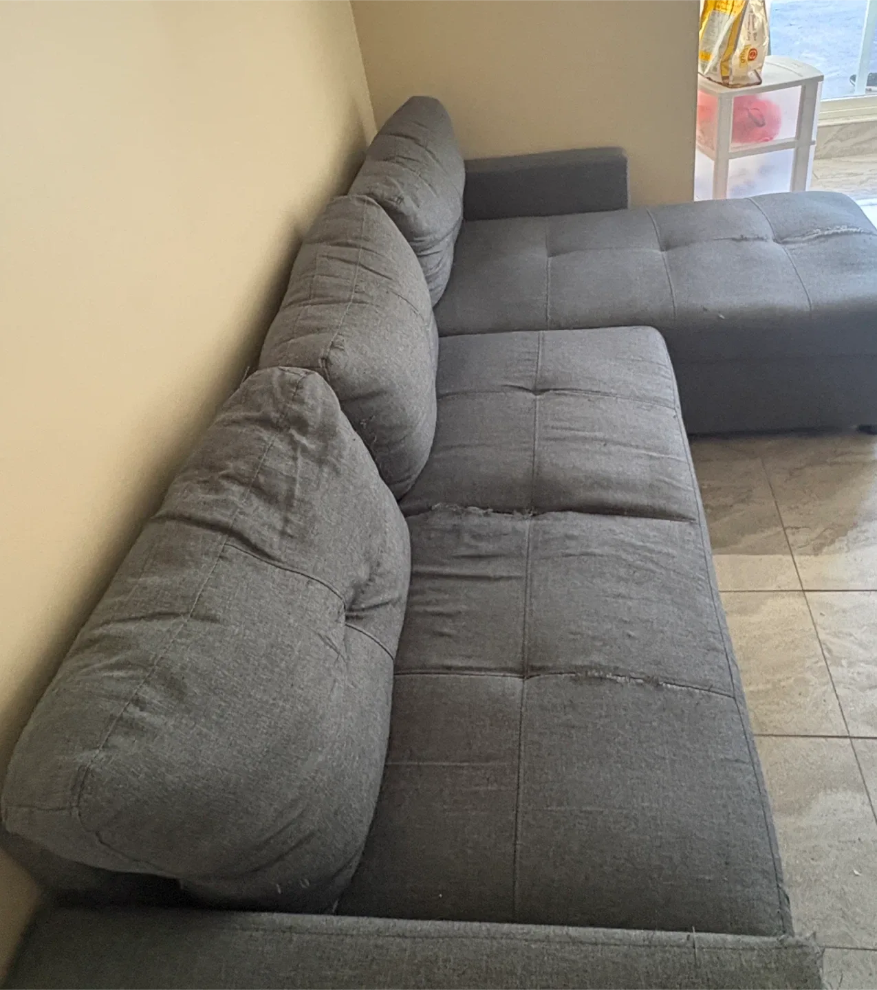 Grey Sectional Sofa with Storage image indicator(2)